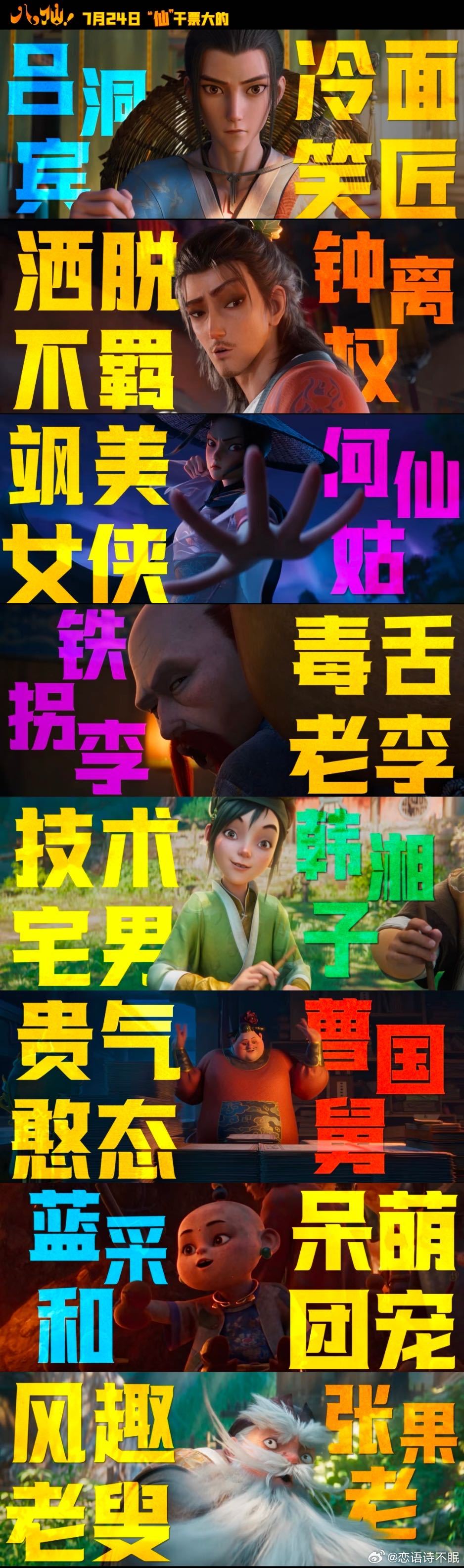 电影八仙设定完全细节怪电影八仙里神仙也有kpi和996用心还原八仙经典形象，蓬莱