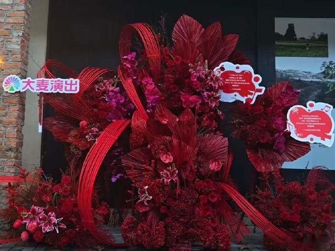 大麦送肖战演唱会巨型花篮大麦好宠肖战现场花篮实拍来啦，大麦用心准备的巨型花篮，诚