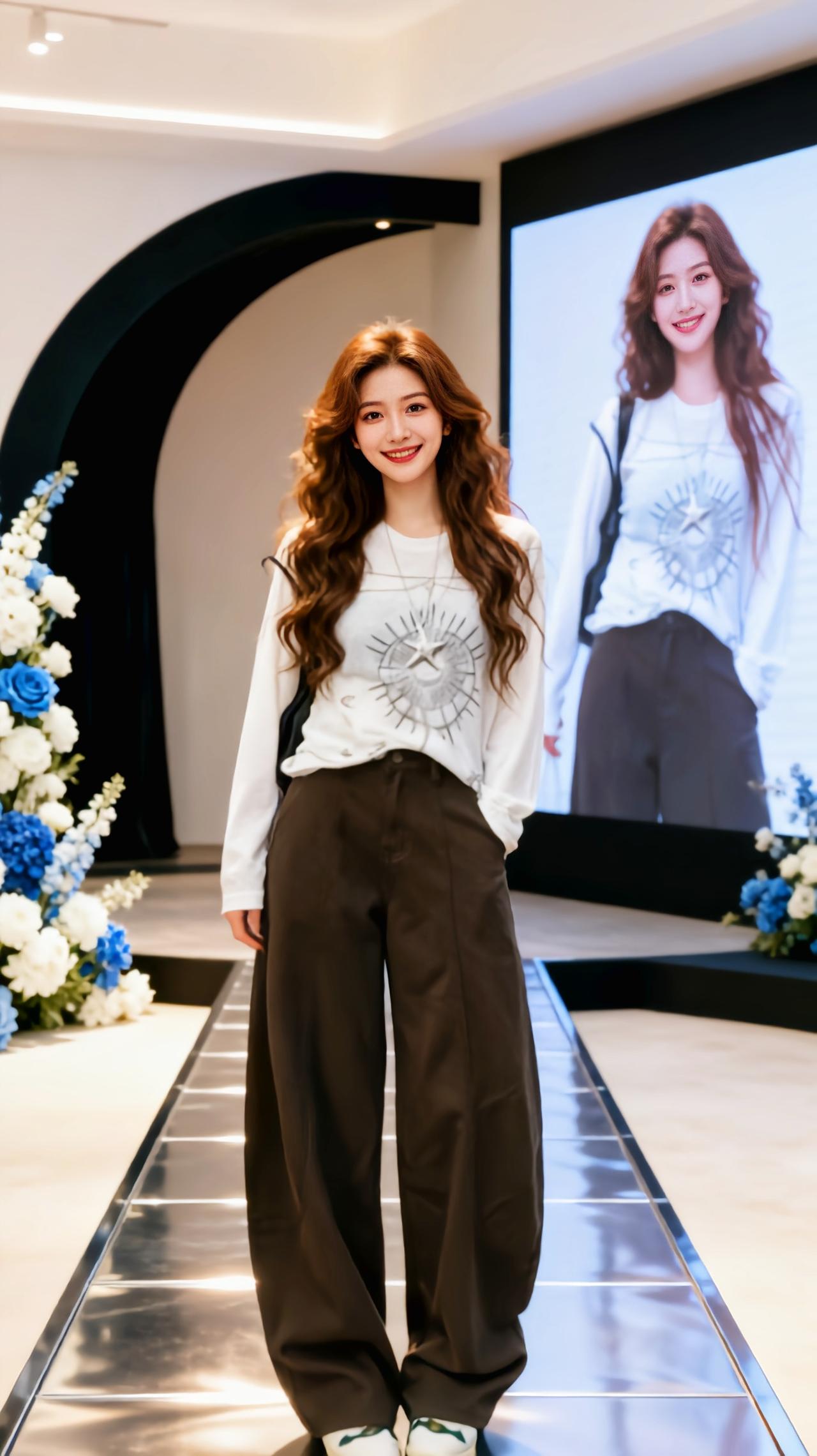 穿搭灵感制造机 今日穿搭打板 舞台ootd 女团裤 直筒显瘦秀场同款长裤