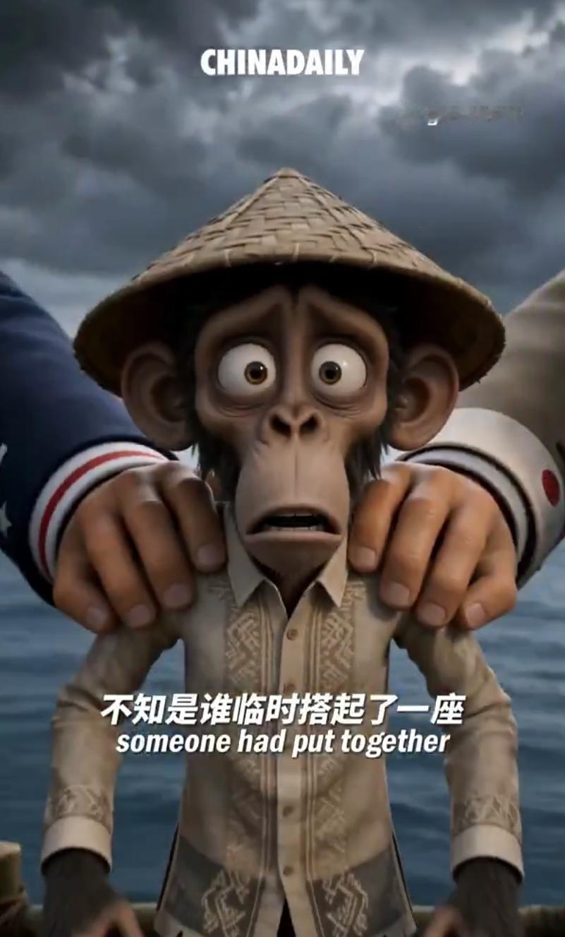 菲律宾这波“金刚屠龙”漫画，真是把自己整破防了
 
《中国日报》发了一个AI动画