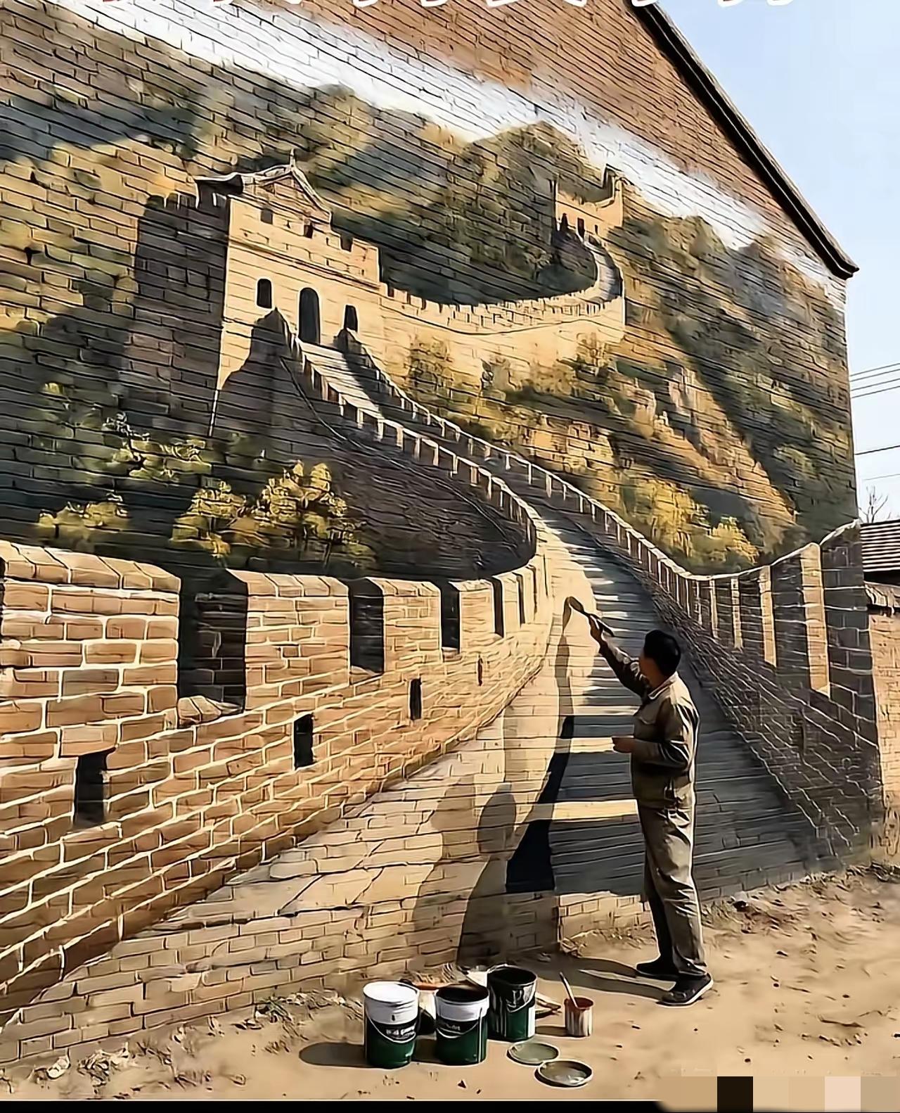 不得不说，高手在民间！这不在墙边放两个圆锥筒，怕是有人跑步会撞头……[捂脸]