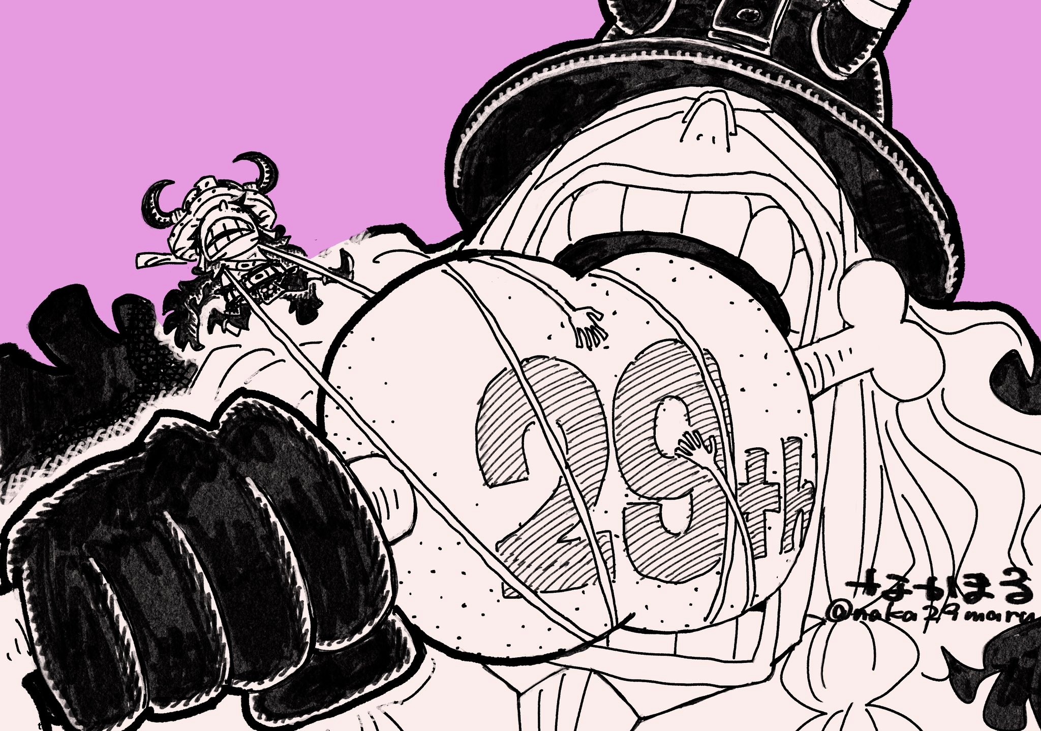 海贼王官方手游Bounty Rush衍生漫画/索隆小说插图作者中丸新作：海贼王2
