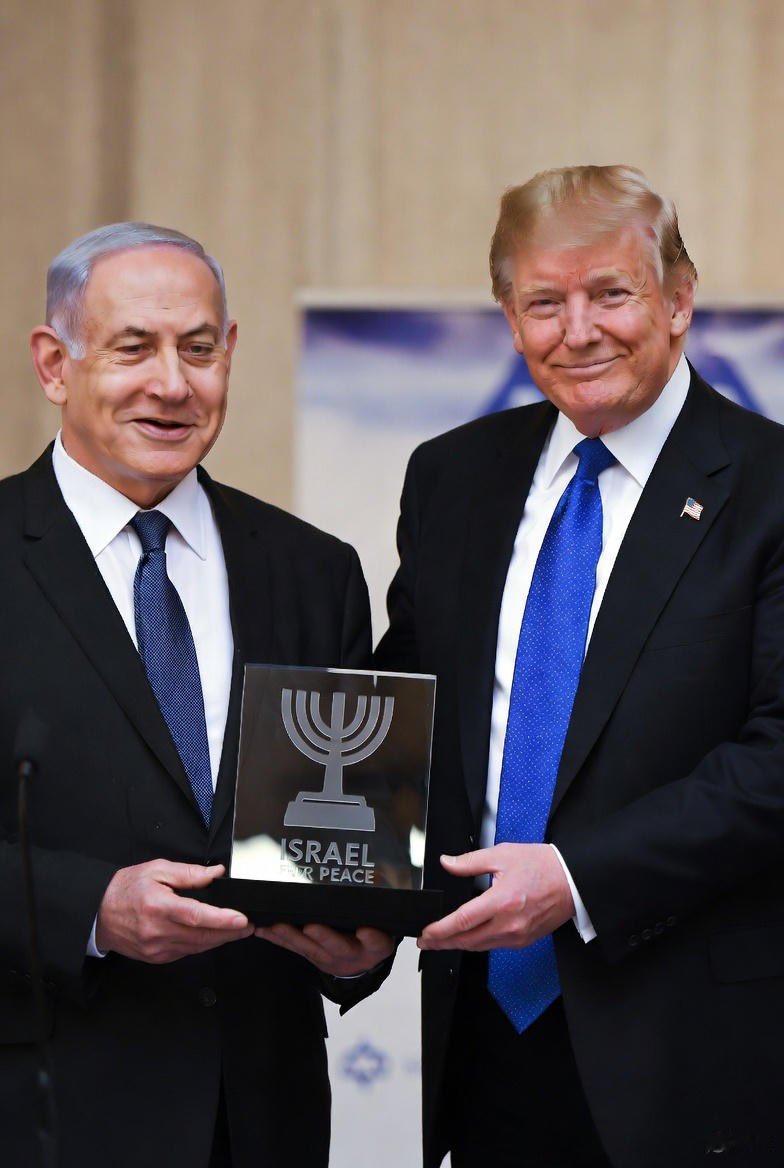 新闻快讯——会晤期间，内塔尼亚胡向特朗普授予“以色列和平奖”！