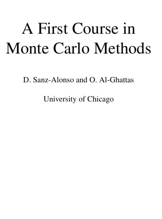【重塑直觉：150页讲透 Monte Carlo 的底层逻辑】这份来自 arXi