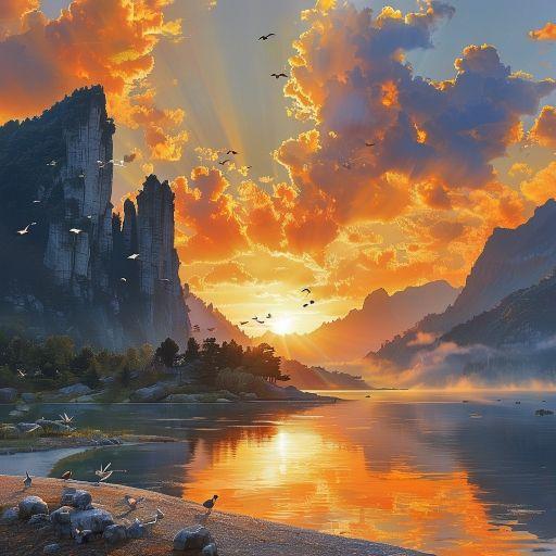 #旅行推荐官 #感受大自然的气息和美景 #落日余晖映晚霞一抹夕阳美如画 #旅行大