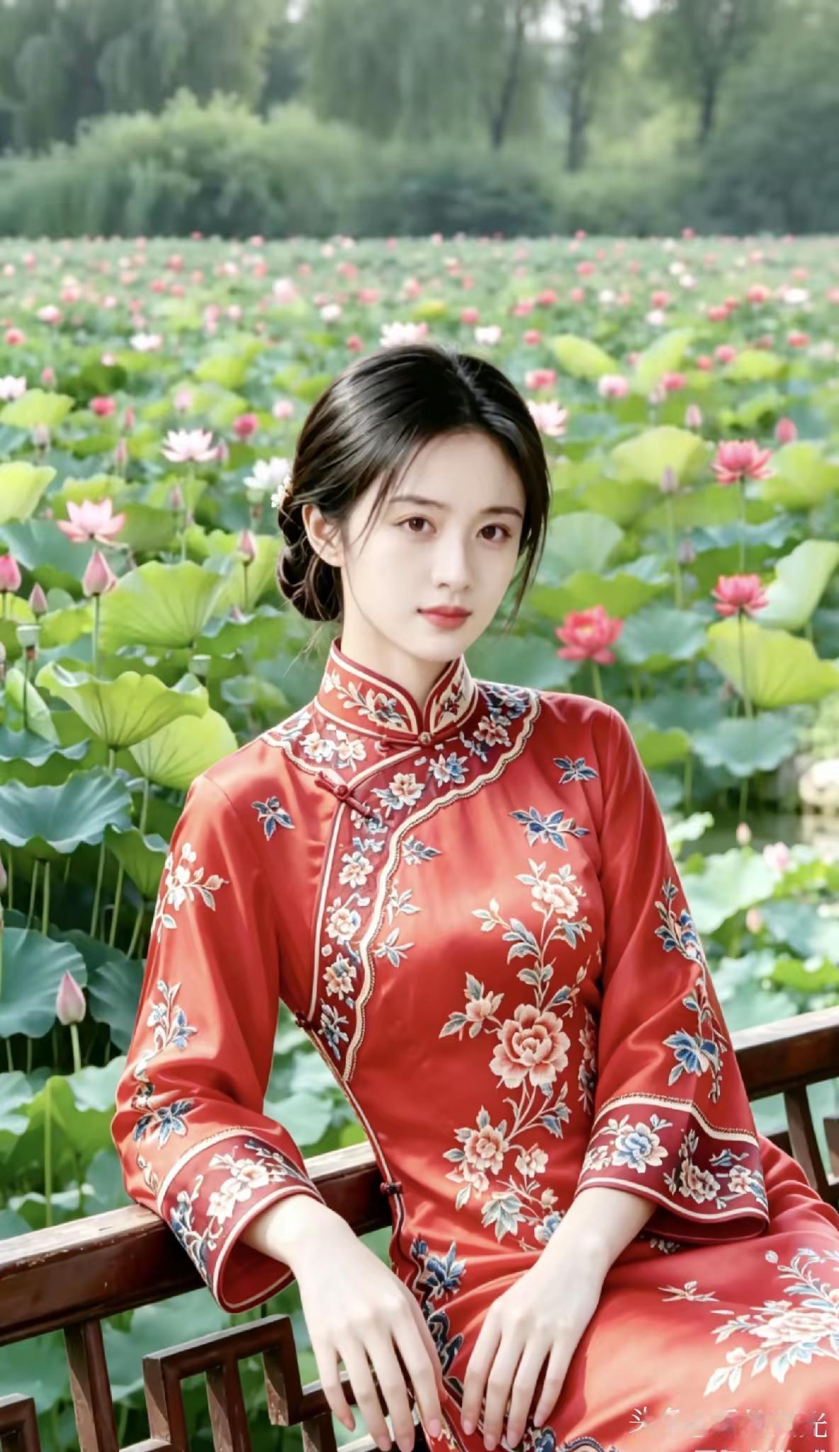 捣练子·荷风语
晴波翠，藕花香，
细风私语绕池塘。
娉婷荷韵凝清景，
一瓣柔情醉
