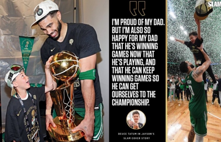 Deuce鼓励塔图姆：为爸爸感到骄傲&他是超级大英雄 继续去夺冠吧