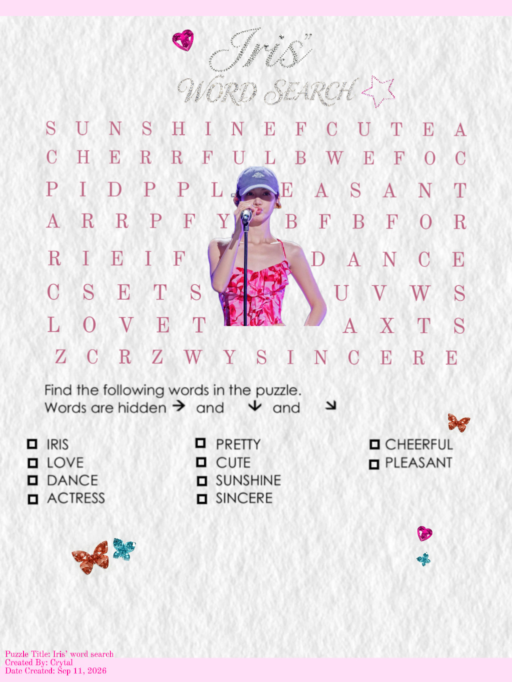 金晨[超话]爱金晨的每一天金晨ll·WORD SEARCH 找单词游戏小时候觉得