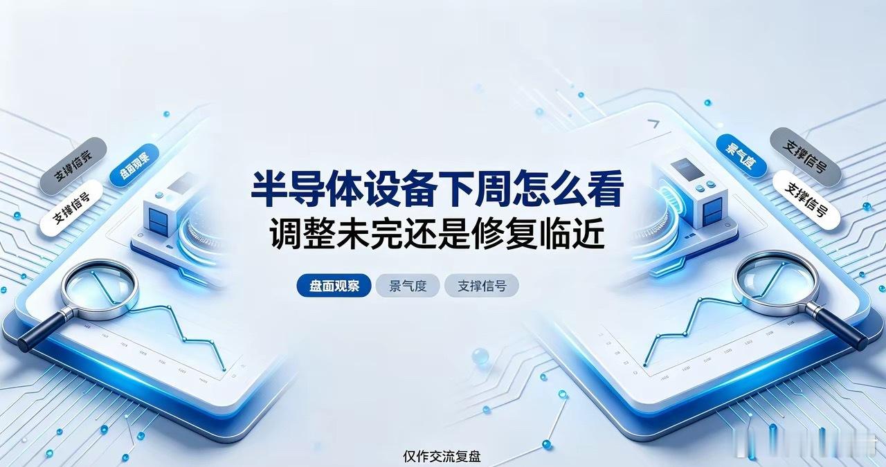 下周半导体设备走势：震荡为主，景气逻辑没变本周半导体设备整体走的是缩量整理节奏，
