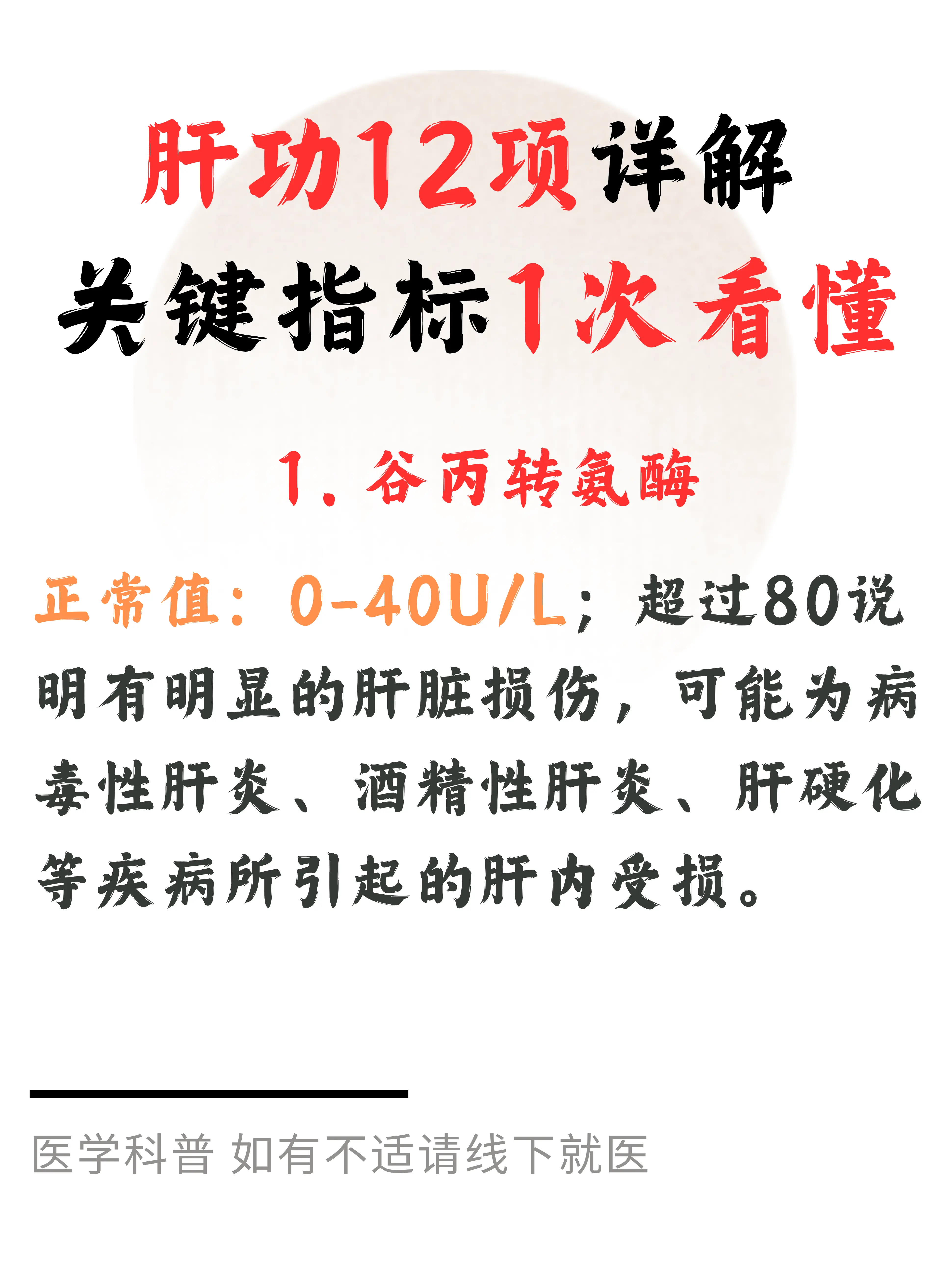肝功能12项详解，关键指标一次看懂。