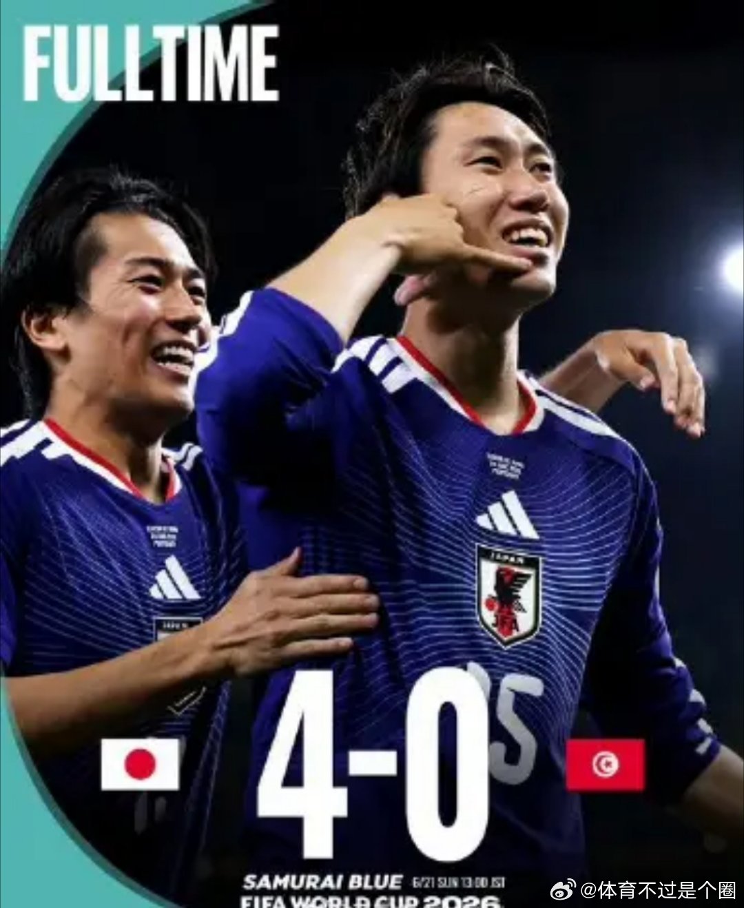 央视直播日本比赛收视率超3%主要时间合适啊 也没想到日本能进4个  cr：Cam