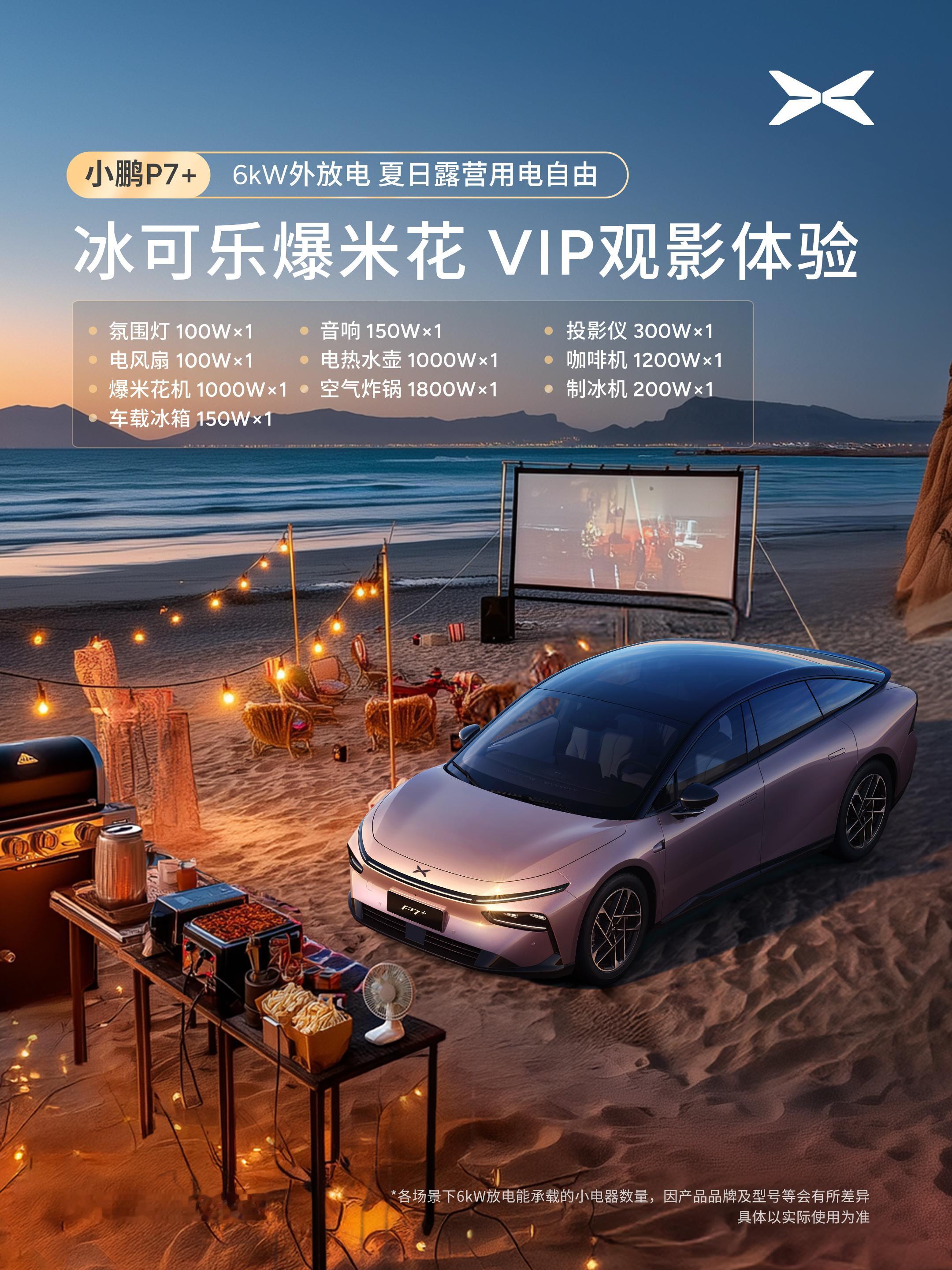 升🆙了！升🆙了！小鹏P7+外放电功率升级至6kW小鹏P7+外放电功率提升82