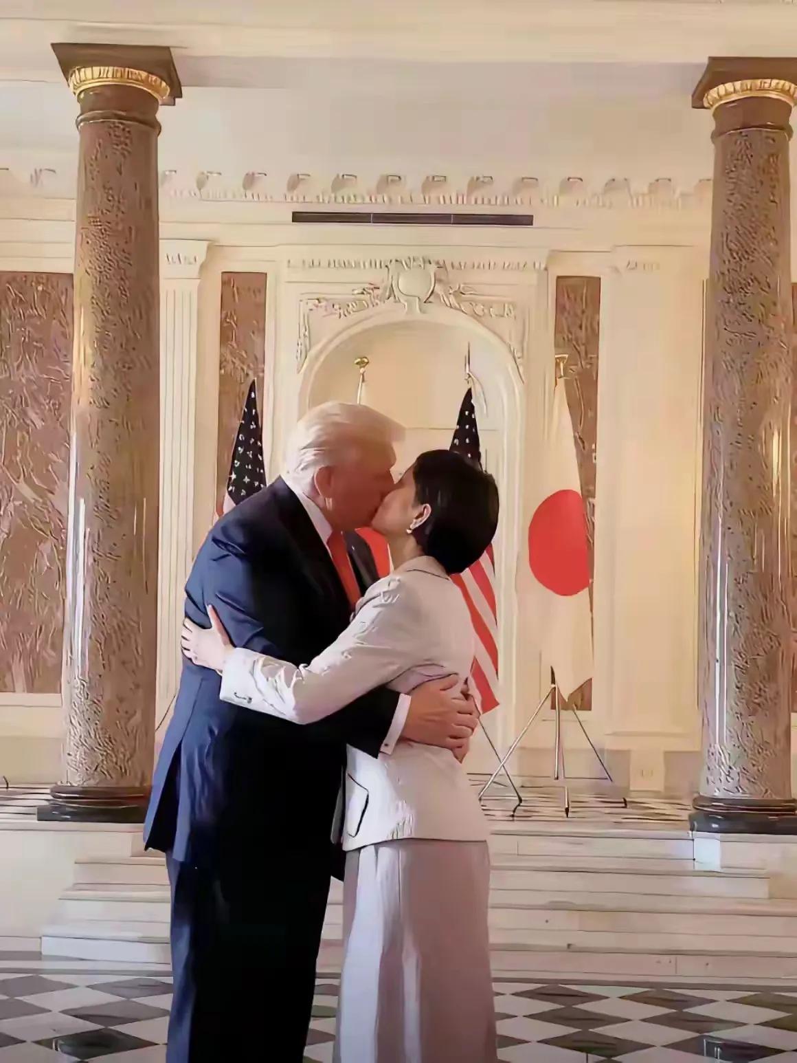 高市早苗与特郎普的这一抱，向外界传递了一个信号，美日关系依然很稳。