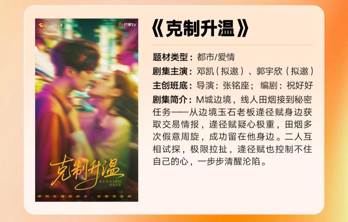 《克制升温》   拟邀: 邓凯 郭宇欣！ ​​​