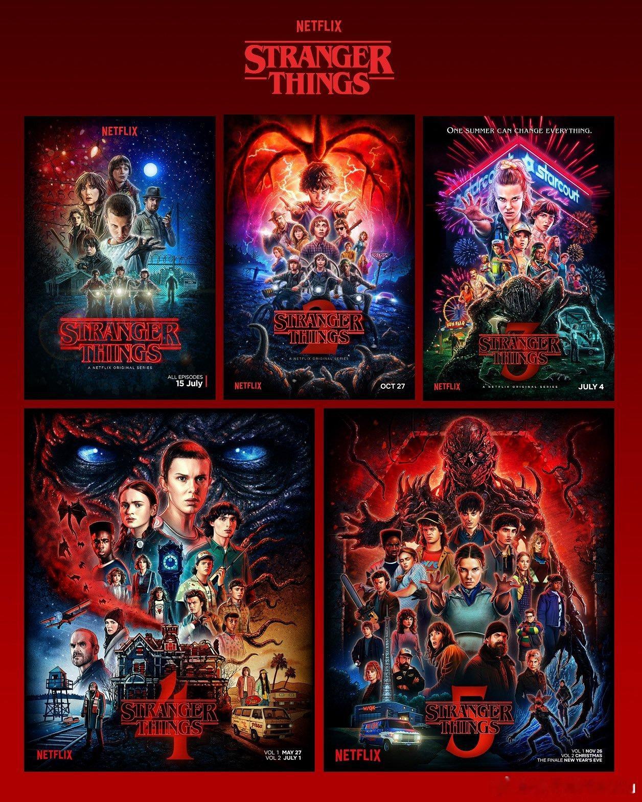 《怪奇物语》五季的官方正式海报 ​​​