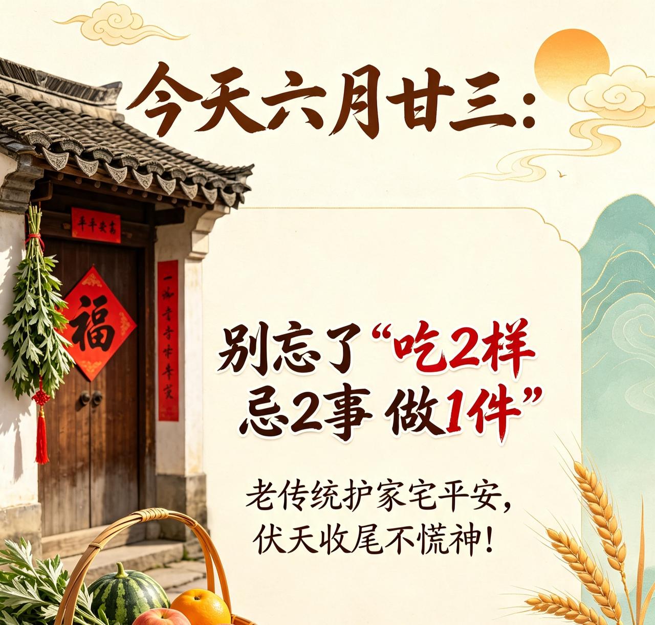 【8月5日｜六月廿三：中伏第12天，别光喝冰奶茶，这天3件“土规矩”比转发火神像