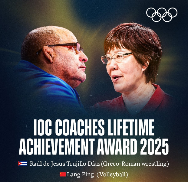前中国女排主教练，功勋教头郎平，将获得国际奥委会颁发的教练终身成就奖。