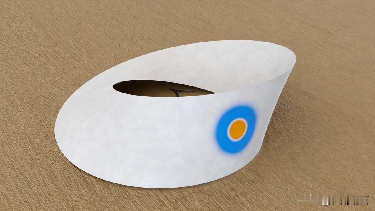 莫比乌斯环只有一个面，一个波在上面传播会怎样呢？
由于莫比乌斯环只有一个面，波从