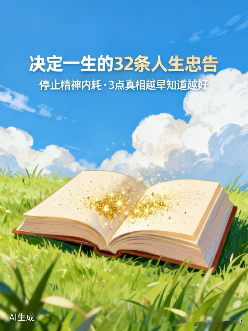 读完《决定一生的32条人生忠告》，我停止了精神内耗，这3点真相越早知道越好

不