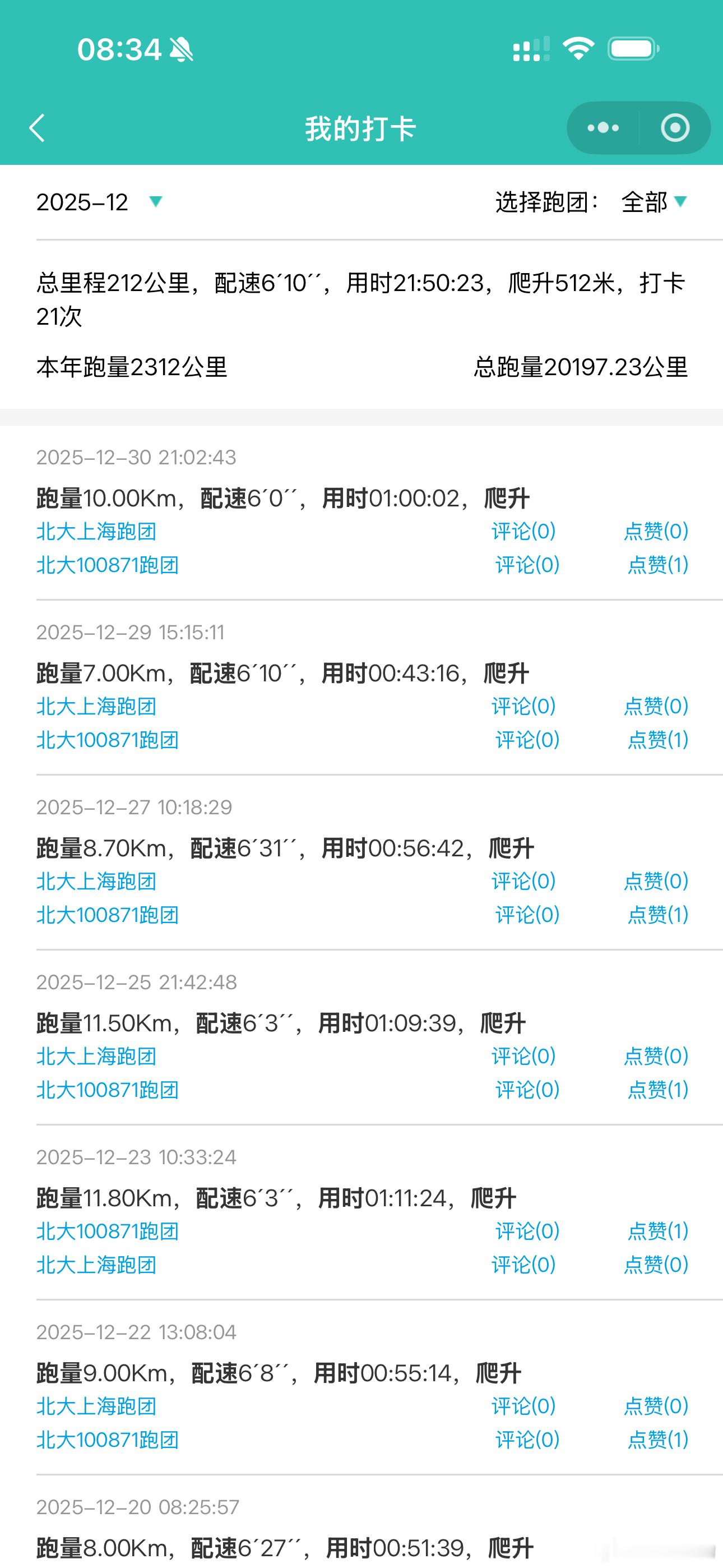 今年就跑这些了2025，足迹不仅仅是2312公里的奔跑，更有不断去寻求突破，寻求