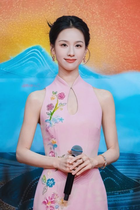 陈都灵粉红旗袍陈都灵网络视听盛典红毯 陈都灵网络视听盛典红毯 