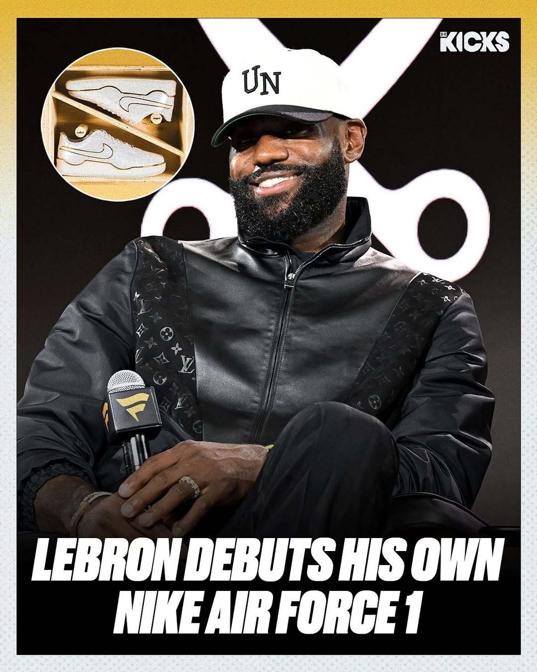 老詹上脚的LeBron x Nike Air Force 1s詹姆斯 ​​​