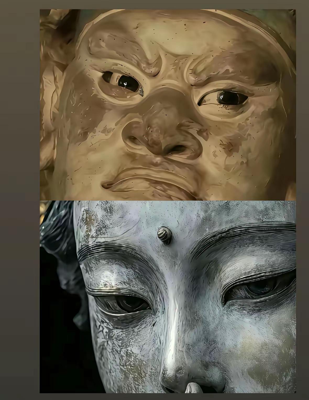 金刚怒目，眼中尽是慈悲。菩萨低眉，眼中尽是狠厉。
原来，怒目不是真怒，是为护佑而