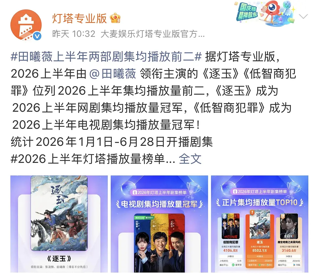 有网友问：田曦薇算是目前最扛剧的🌸了，魏大勋粉为啥不满意？ 