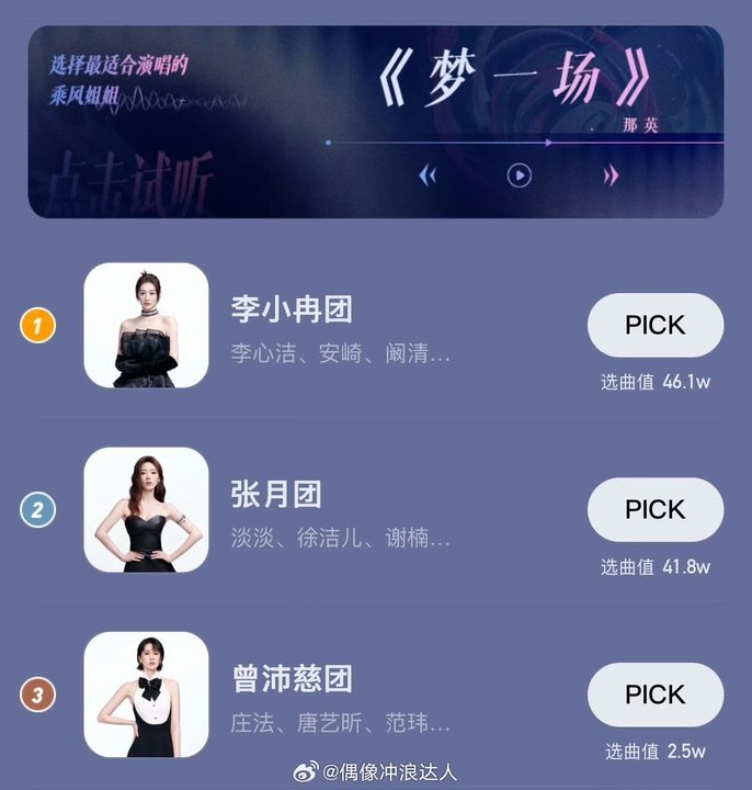 梦一场李小冉团第一梦一场李小冉团超张月团李小冉发博真的管用哎 