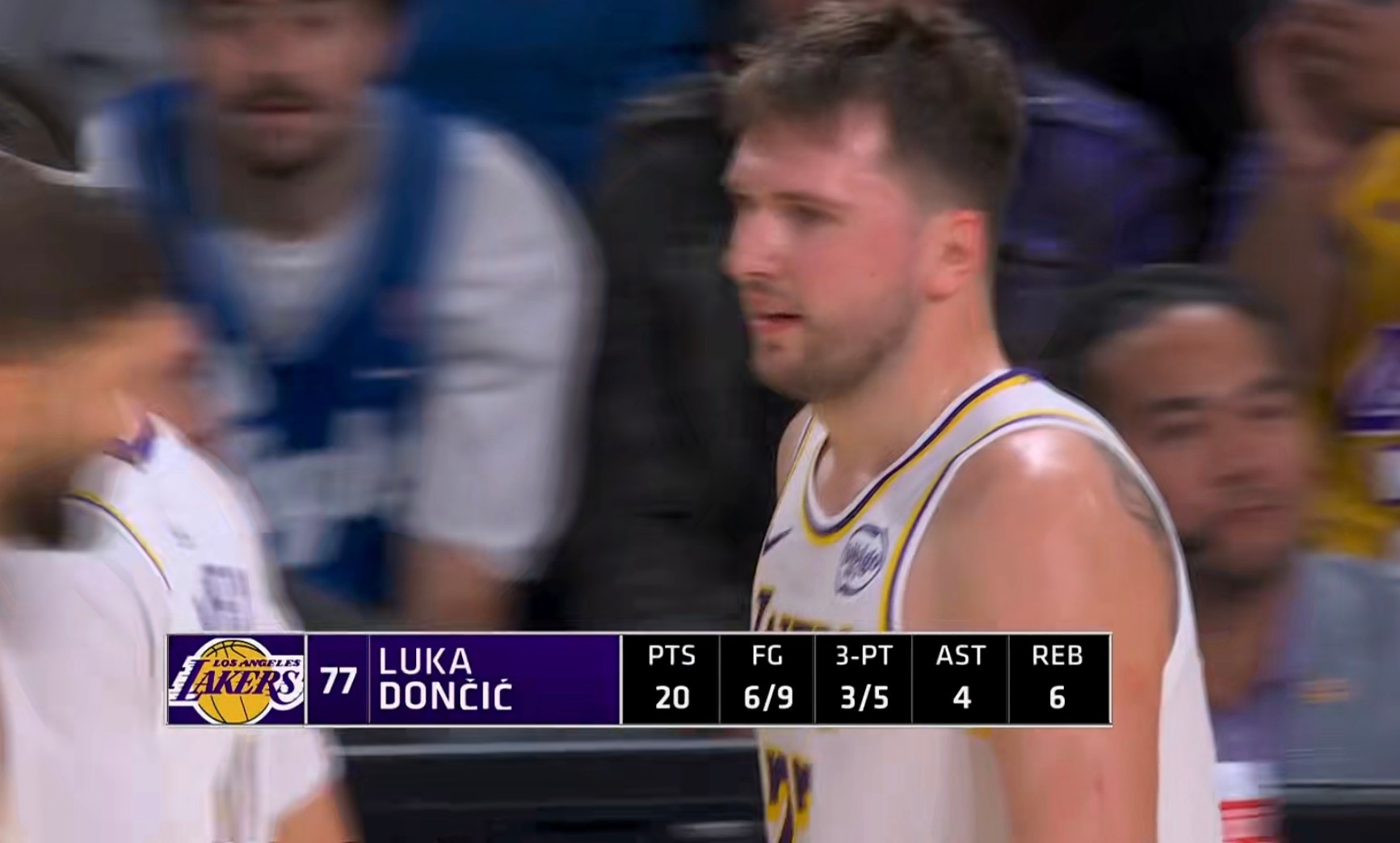 首节湖人46:27领先鹈鹕19分，东契奇单节20分6篮板4助攻，这全场不得80分