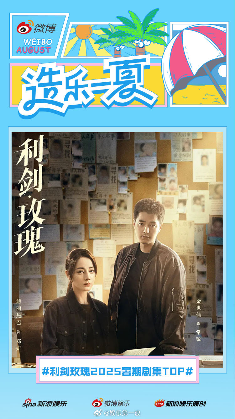 利剑玫瑰2025暑期剧集TOP 恭喜《利剑·玫瑰》以149.55万票斩获2025