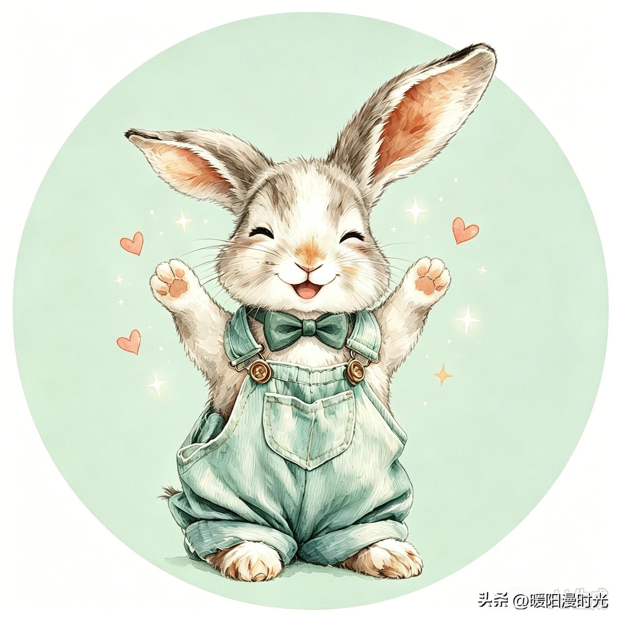 可爱治愈系软萌小兔子头像

软萌小兔子上线🐰，一身清新薄荷绿背带装，承包生活里