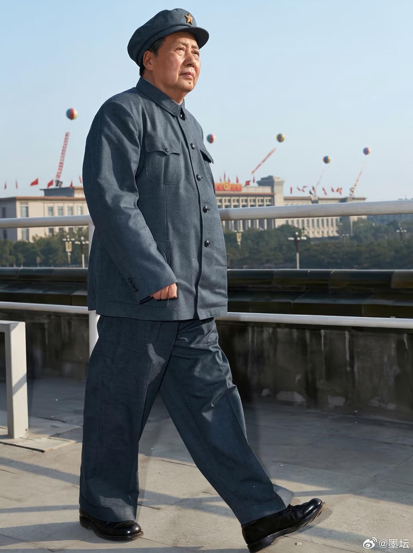 教员的智慧，从步履之中体现出来红日东方的教员照片！ 