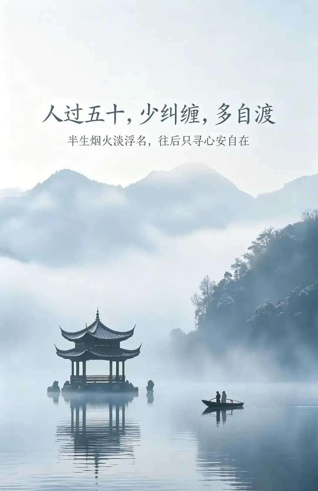 人到五十，最重要的本事，是把自己的日子过稳，把别人的事放轻。

走过半生，才明白