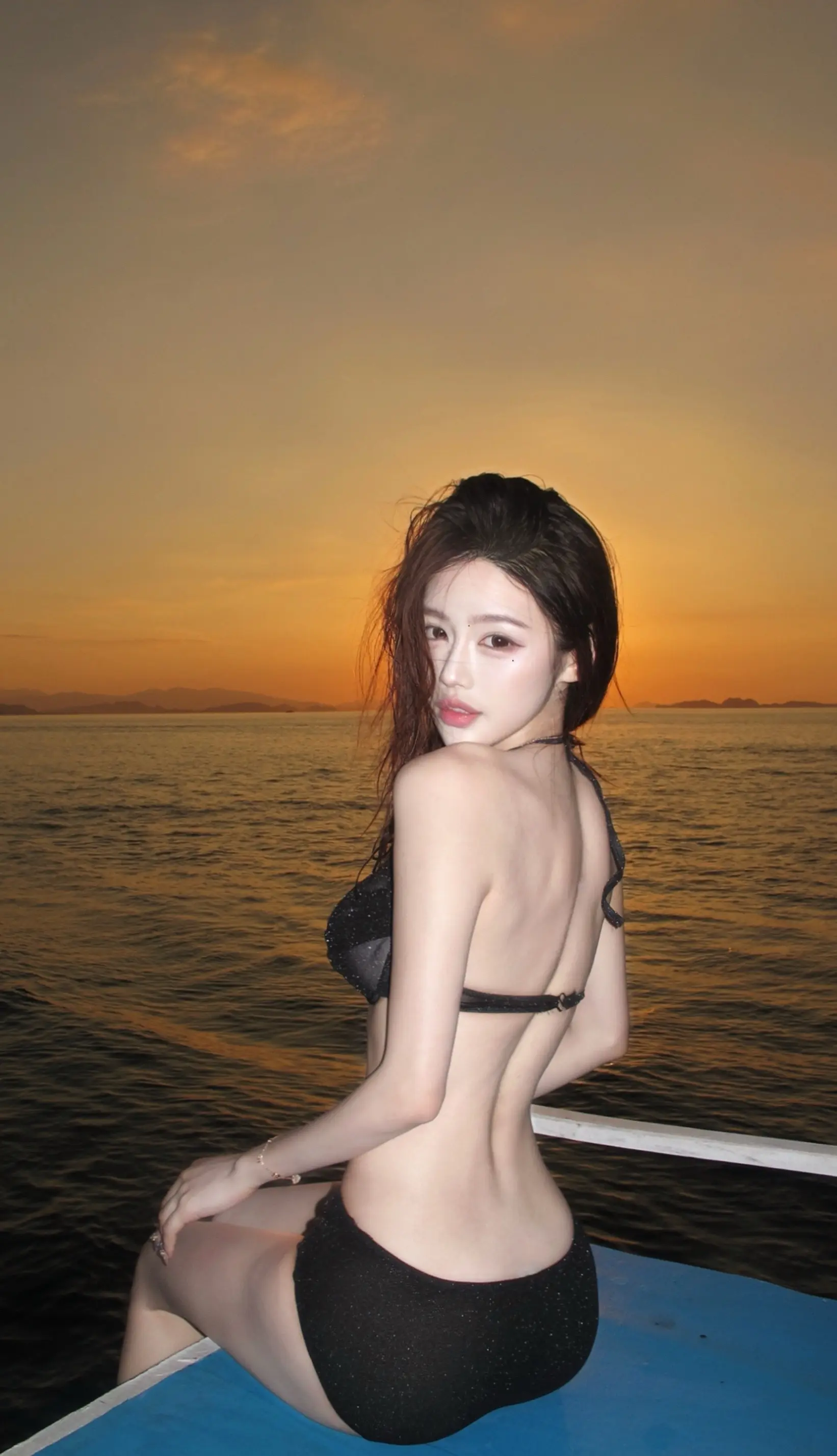 蝙蝠 夕阳 海 自由与我