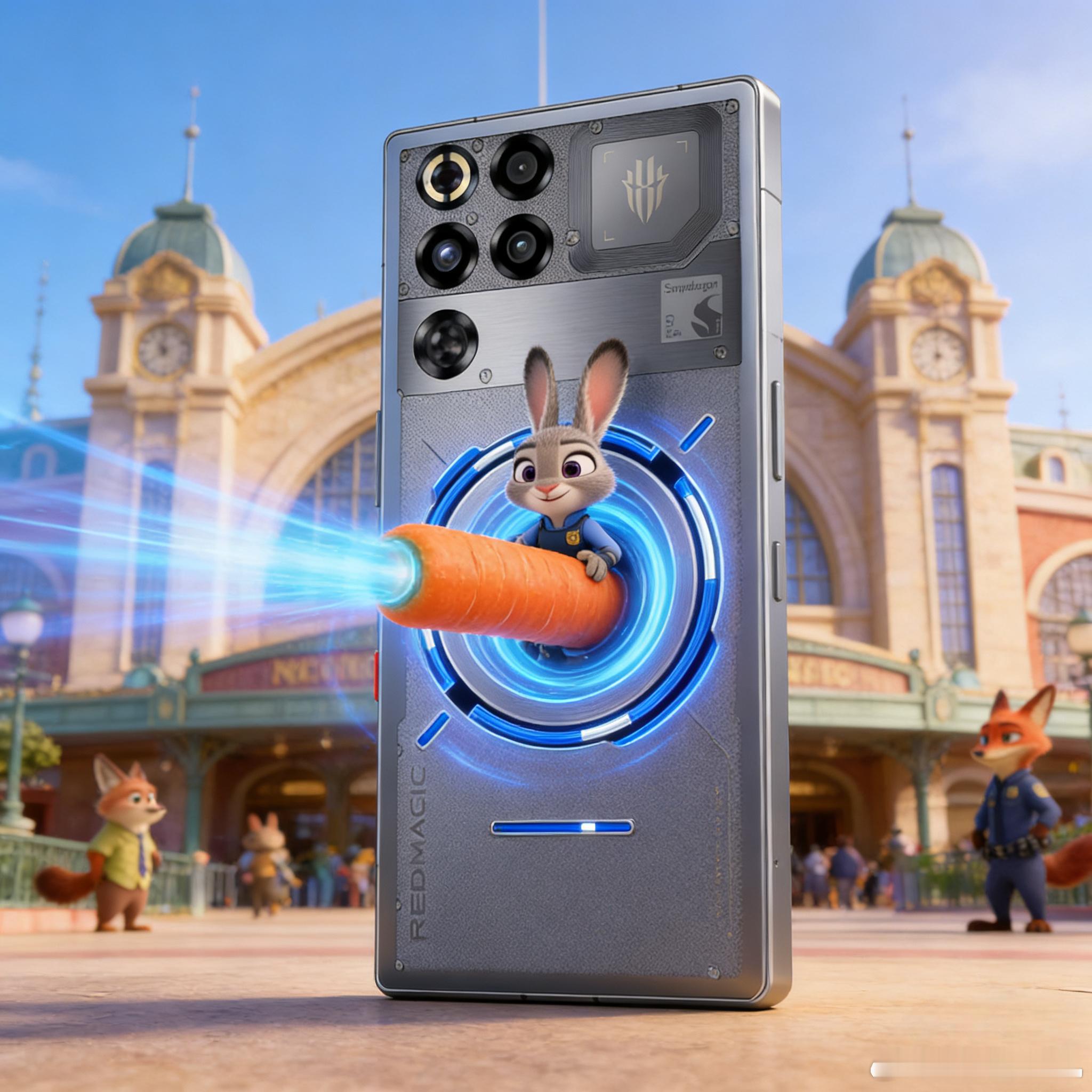 红魔水冷环创意diy红魔11pro 最近比较火的疯狂动物城也可以融入到环形水冷里