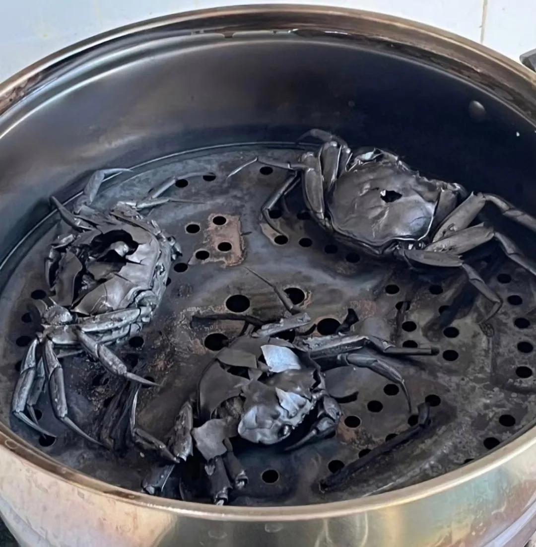 第一次蒸螃蟹，火候有点大了！还有办法补救吗？