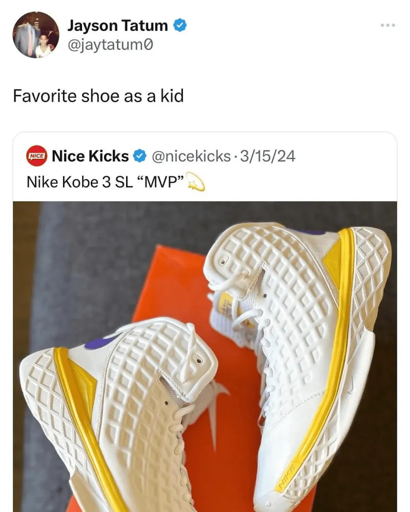 今日凯尔特人队球员杰森-塔图姆在知名球鞋媒体Nicekicks关于Nike Ko