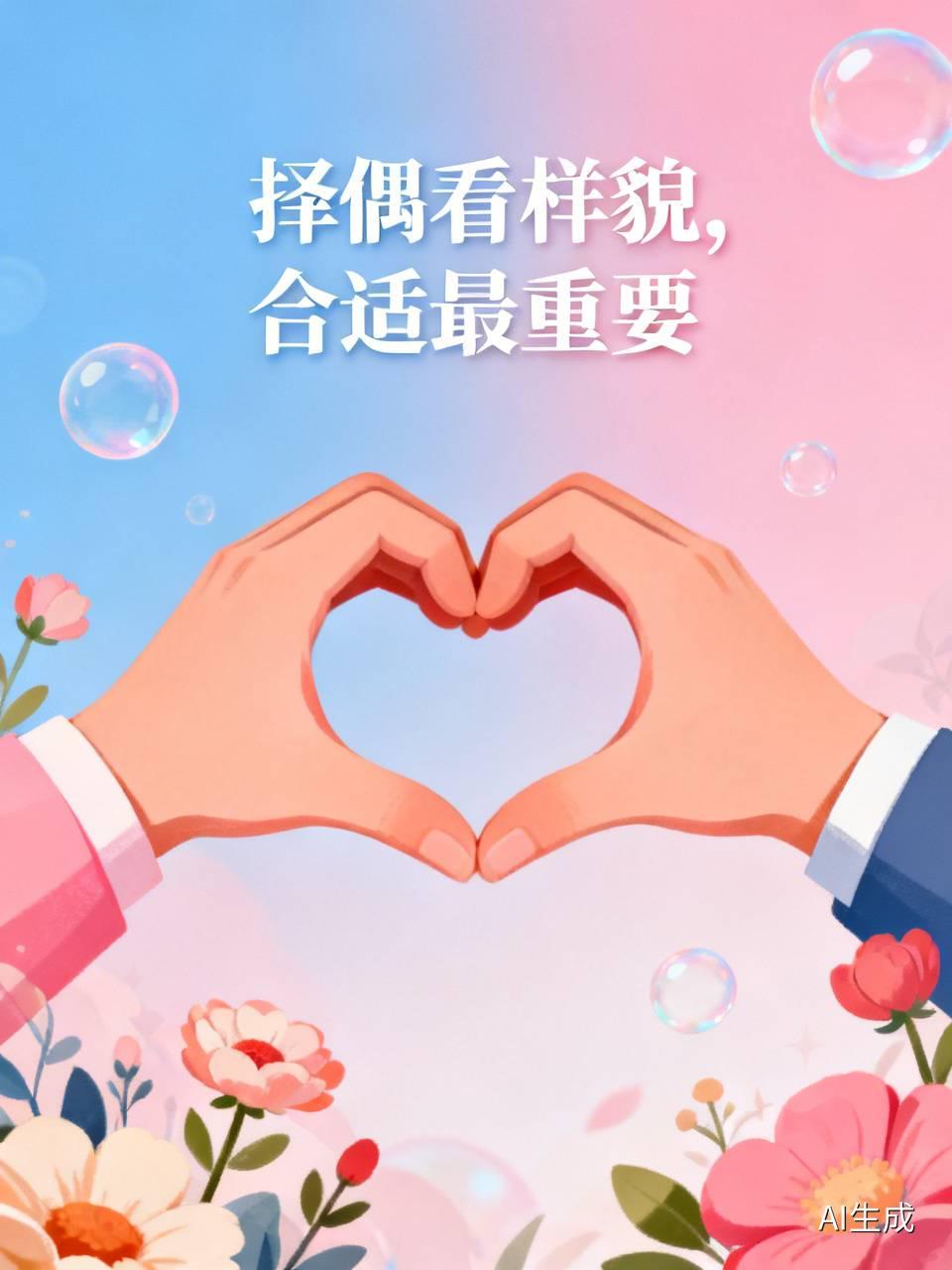 择偶看样貌，合适最重要
深蛙

前阵子认识个刚过五十的朋友，今年年初刚离了婚，这