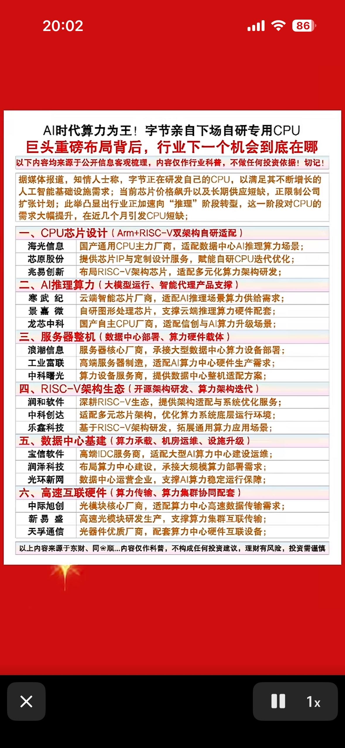 AI时代算力为王！揭秘字节自研专用CPU的布局与机遇

AI时代，算力确实成了关