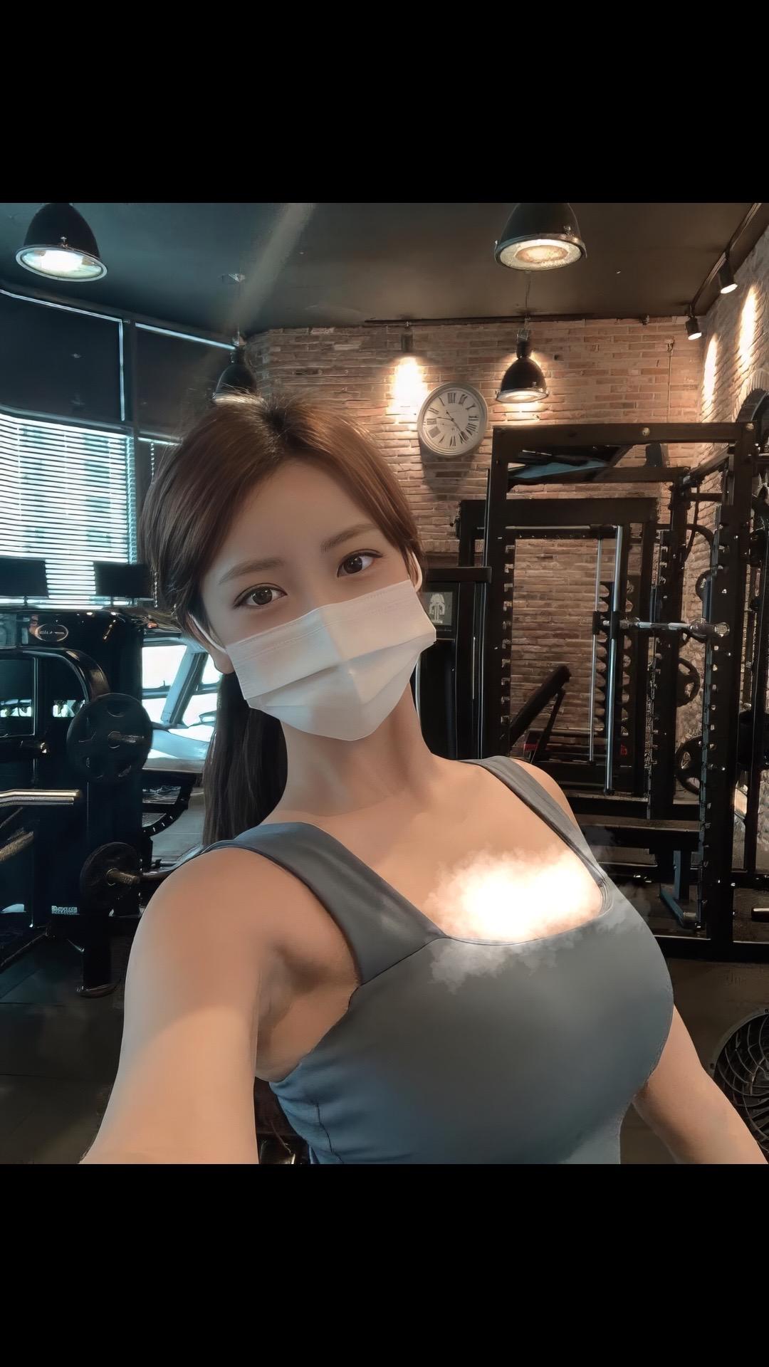 创作灵感甜系女孩 健身穿搭 健身服邻家女孩