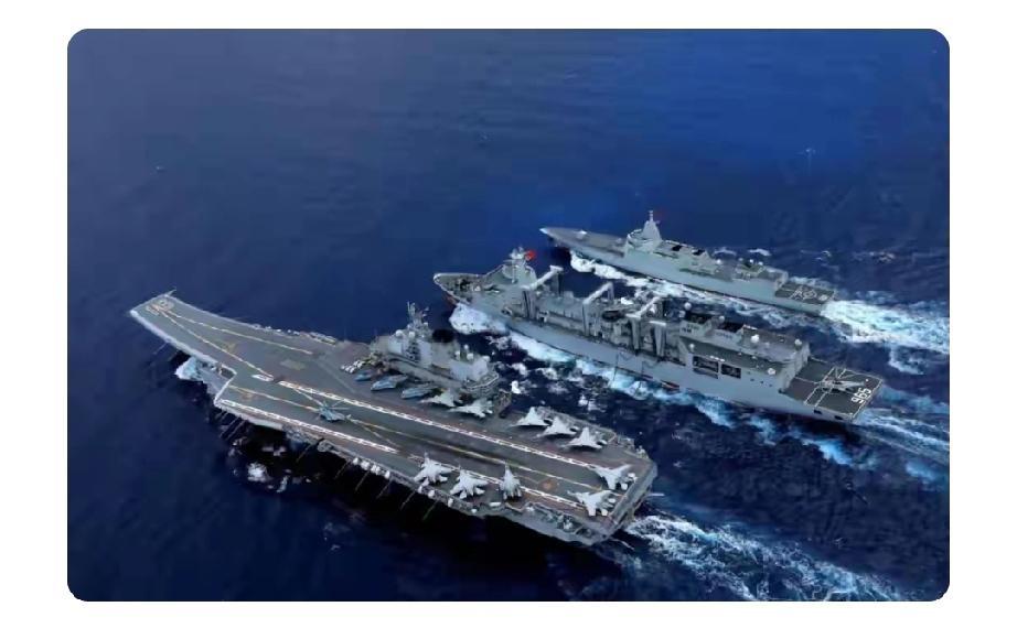 这次动静可太大了！辽宁舰打头阵，上百艘舰艇齐出动，太震撼了。辽宁舰穿过宫古海峡去