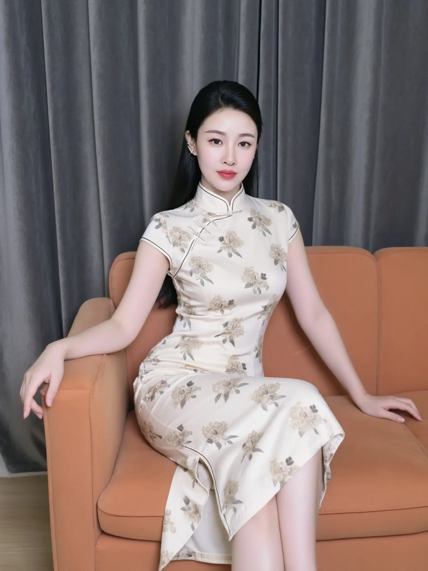 AI水墨旗袍照 ai创作 旗袍秀一秀女子好温柔