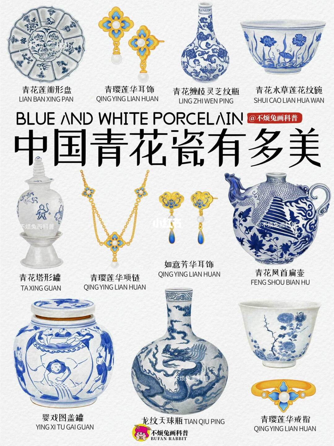 📕穿越千年的浪漫，绝美青花瓷！