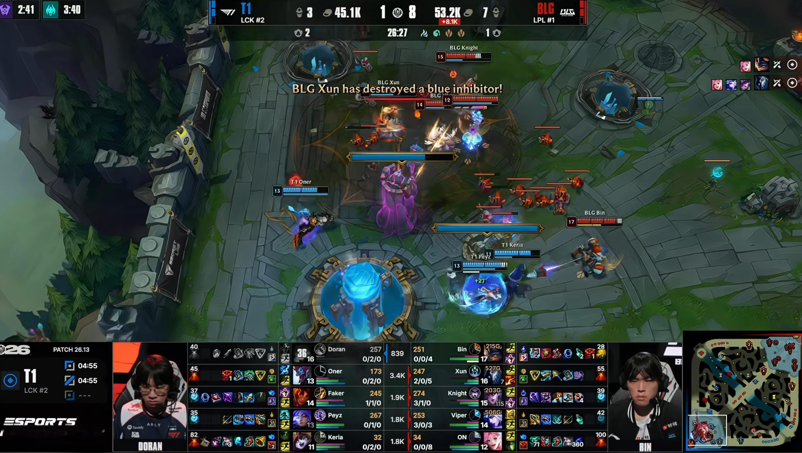 【BLG 3-2 T1】天命在我！Xun的千珏占尽地利人和，早早陷入劣势的T1搏