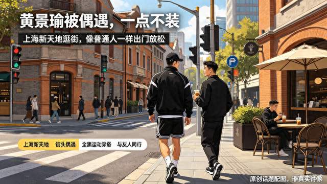 太接地气！黄景瑜上海新天地街头被偶遇