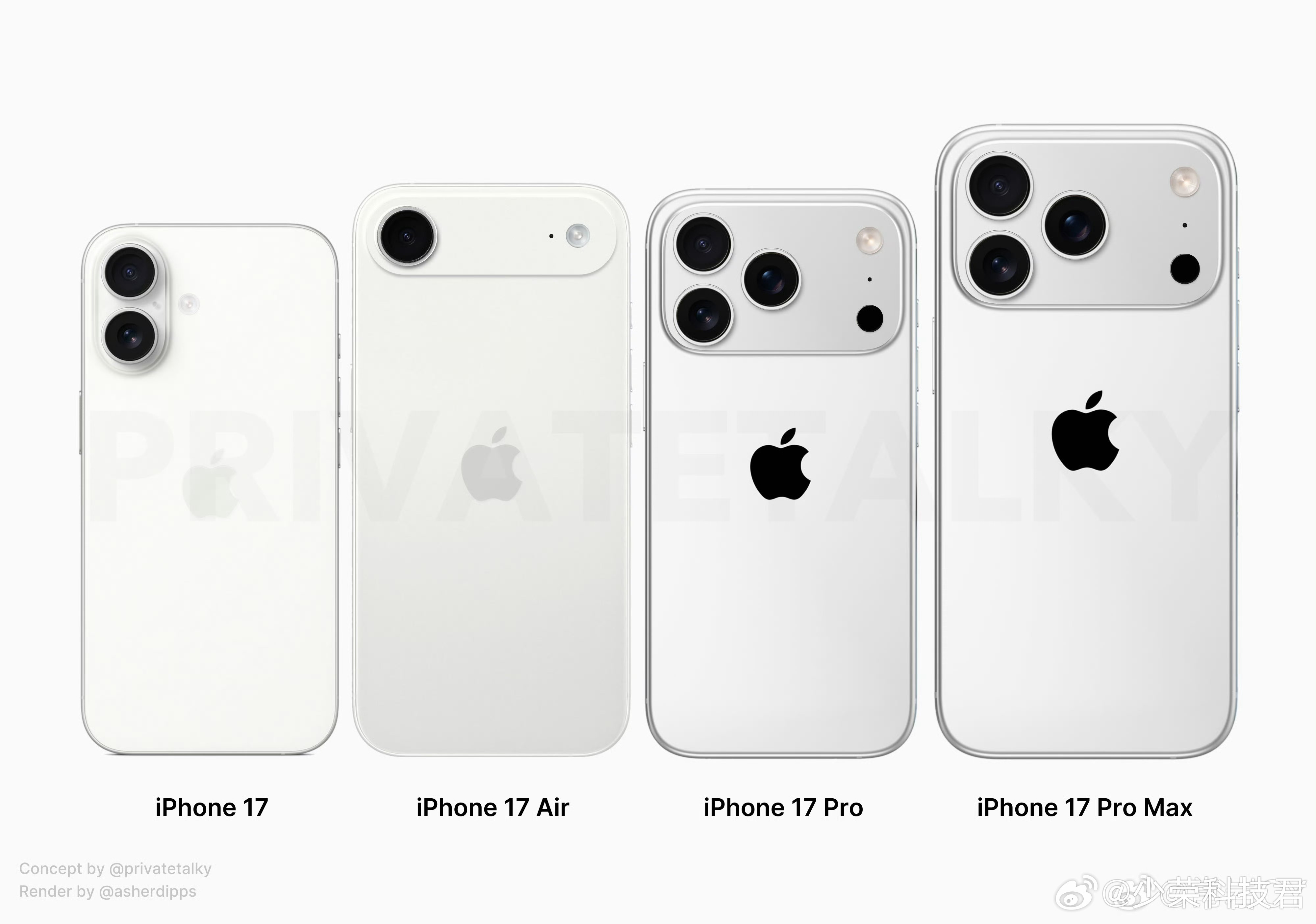 iPhone 17、iPhone 17 Air、iPhone 17 Pro和iP