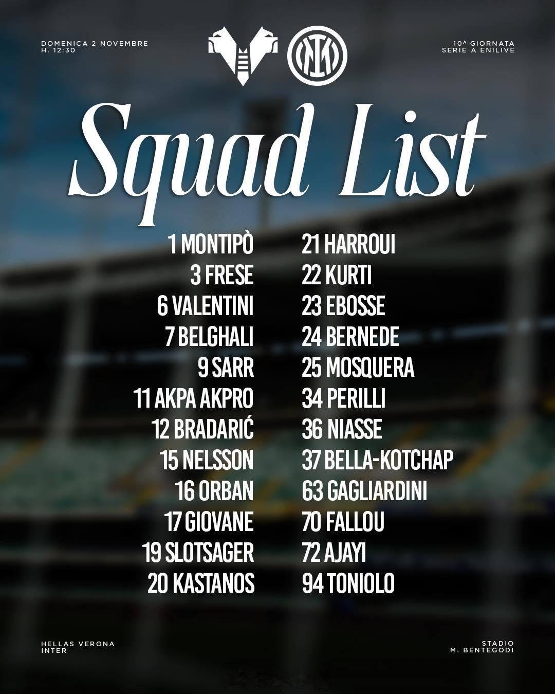 维罗纳vs国际米兰 19:00，搭档老师解说25-26赛季意甲联赛第10轮：维罗