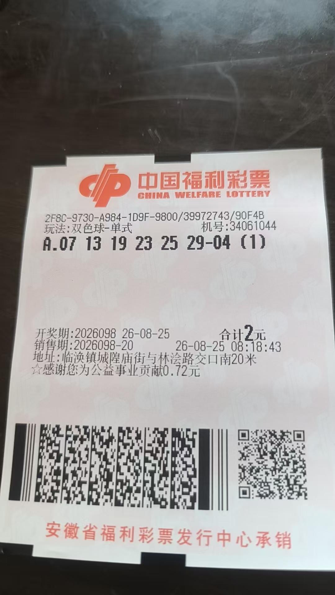 每天一注双色球。