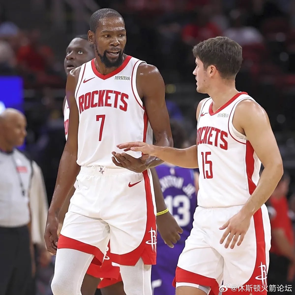 今天首发球员中只有KD和小谢正负值是正的申京-18，阿门-18，伊森-15，电风